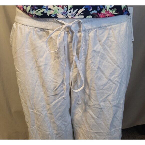 Sonoma Straight Mid-Rise White Drawstring Capri Pants Size 14, NWOT - Picture 3 of 6
